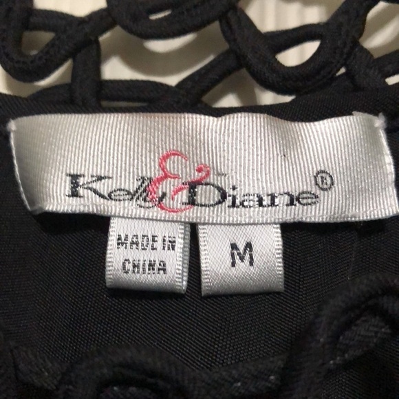 Black sleeveless top with collar detail size M - Picture 2 of 7